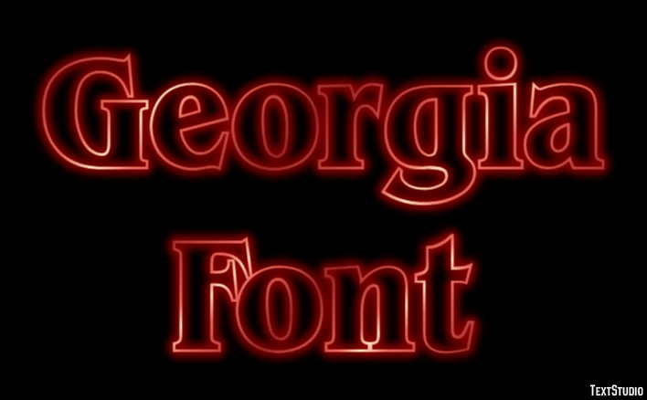 Georgia Font Text Effect