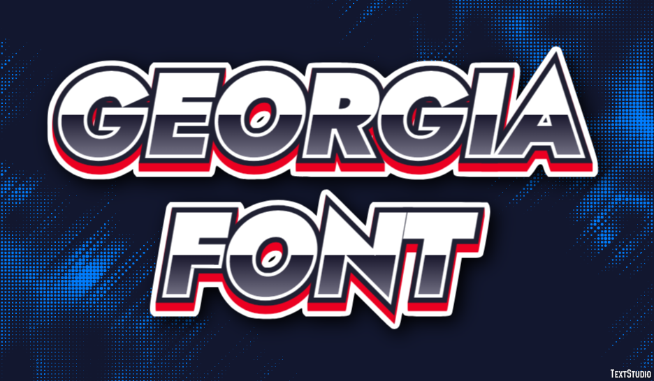 Georgia Font Text Effect