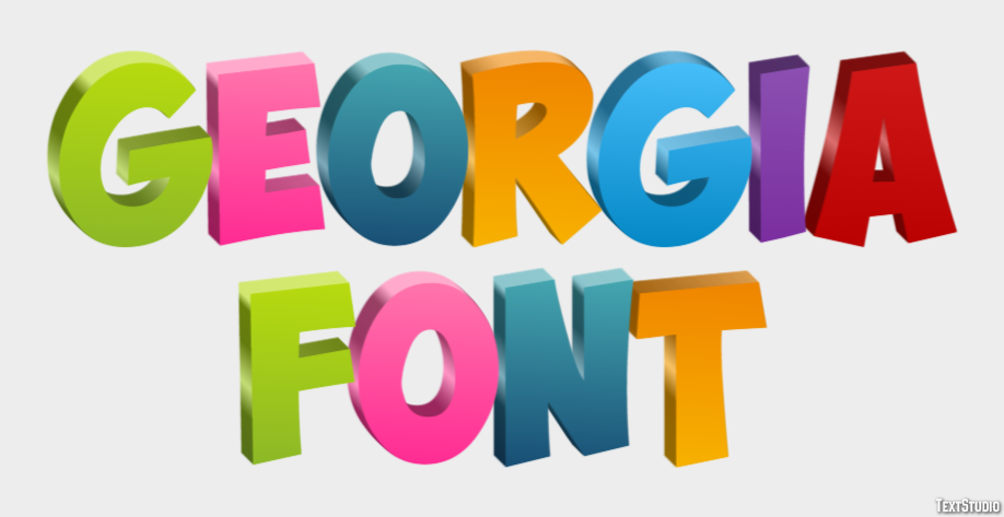 Georgia Font Text Effect