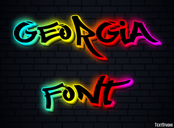 Georgia Font Text Effect