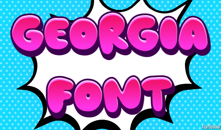 Georgia Font Text Effect