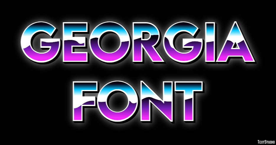 Georgia Font Text Effect
