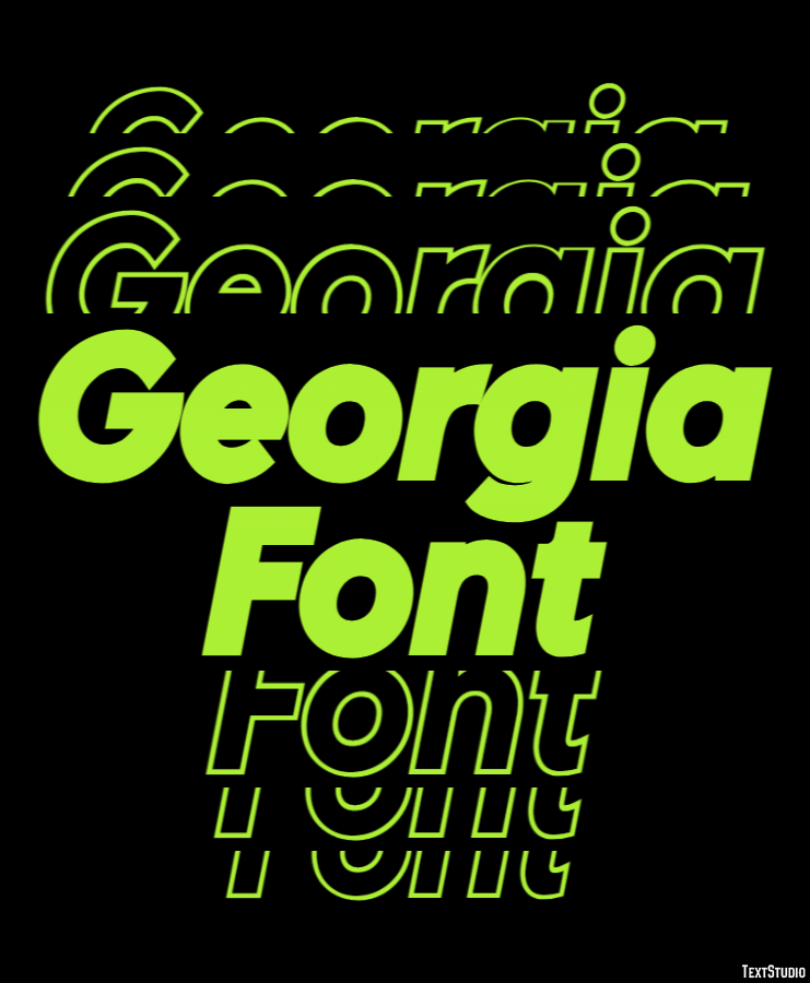Georgia Font Text Effect