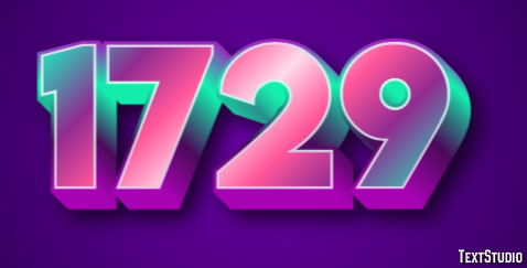 1729 Text Effect