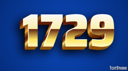 1729 Text Effect