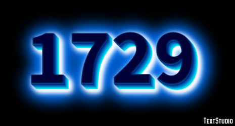 1729 Texteffekt