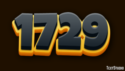 1729 Text Effect