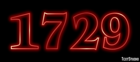 1729 Text Effect