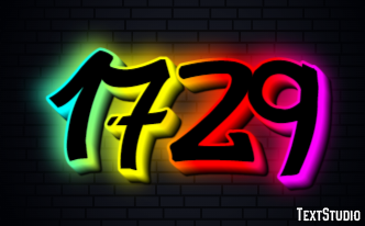 1729 Text Effect