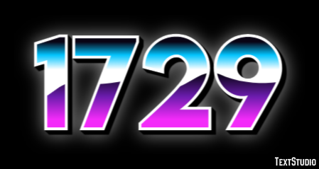 1729 Text Effect