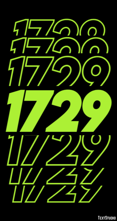 1729 Text Effect