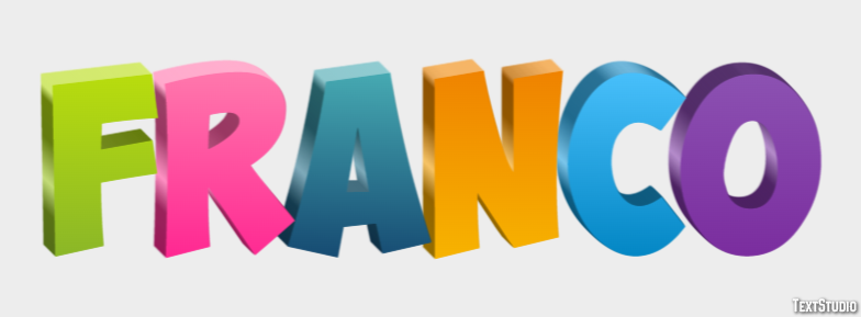 Franco Efecto de Texto