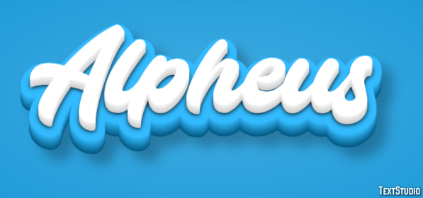 Alpheus Tekst Effect