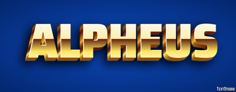 Alpheus Tekst Effect