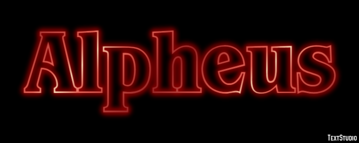 Alpheus Tekst Effect