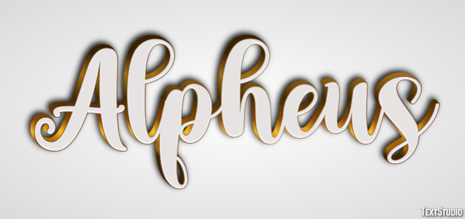 Alpheus Tekst Effect