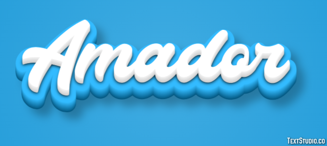 Amador Efecto de Texto
