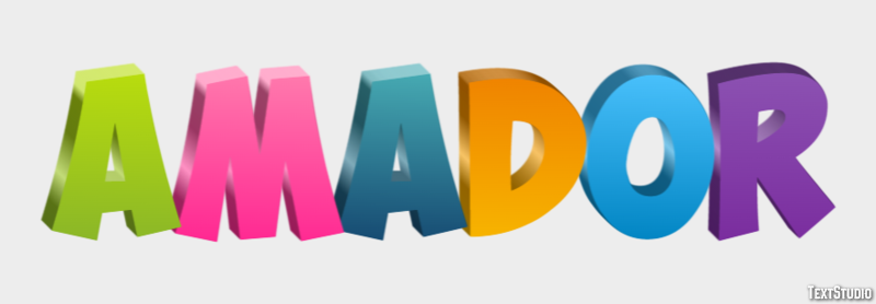 Amador Efecto de Texto