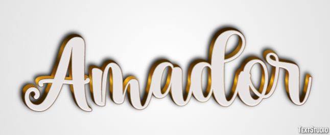 Amador Efecto de Texto
