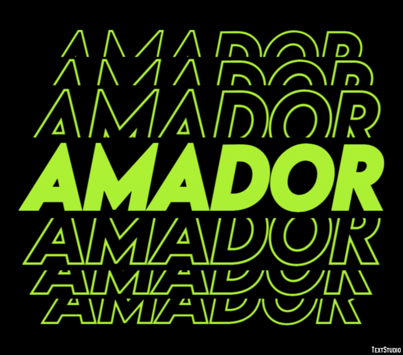 Amador Efecto de Texto