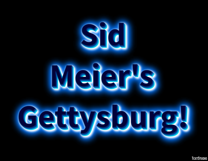 Sid Meier's Gettysburg! Text effect