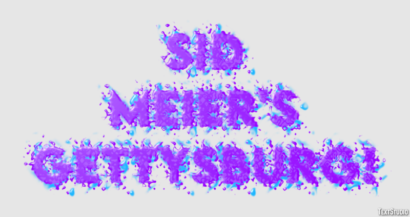 Sid Meier's Gettysburg! Effetto testo