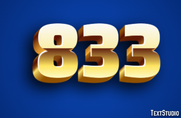 833 Text effect