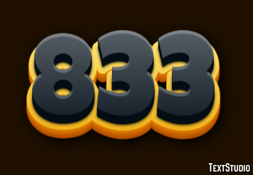 833 Text Effect