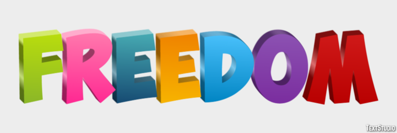 Freedom Text Effect