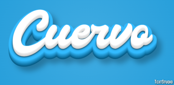 Cuervo Efecto de Texto