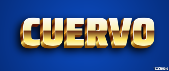 Cuervo Efecto de texto