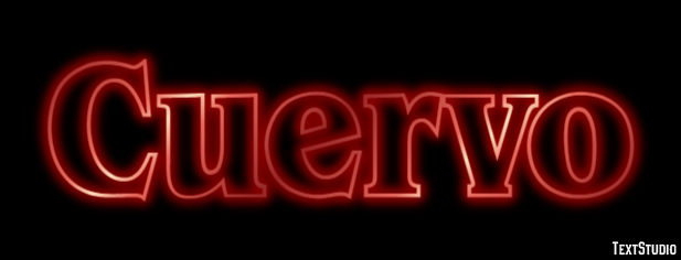 Cuervo Efecto de texto