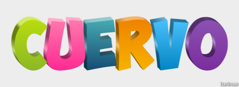 Cuervo Efecto de texto