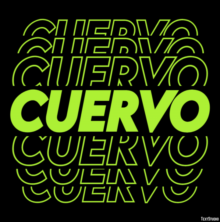 Cuervo Efecto de texto