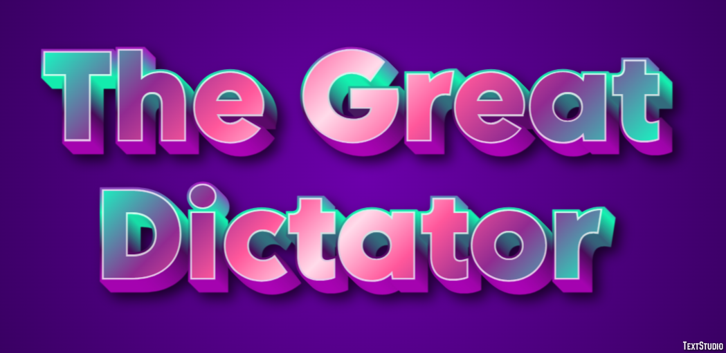 The Great Dictator Efecto de Texto