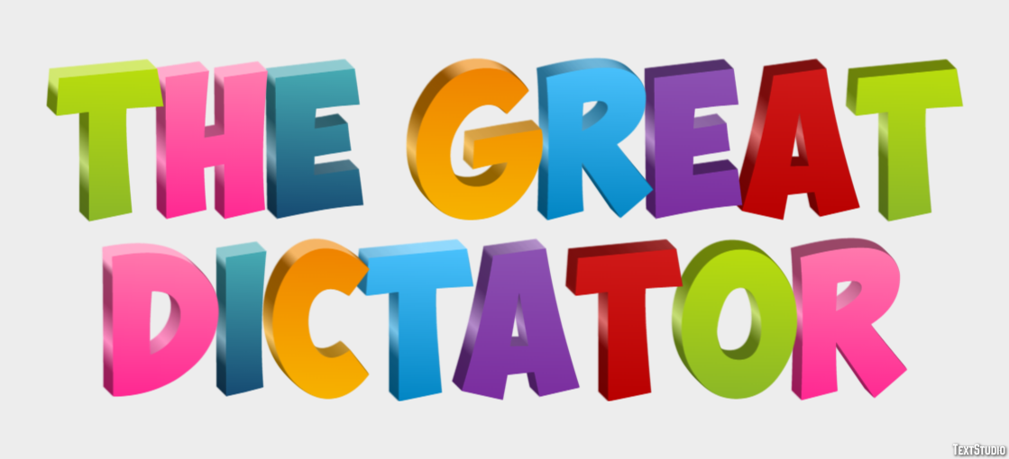 The Great Dictator Efecto de Texto