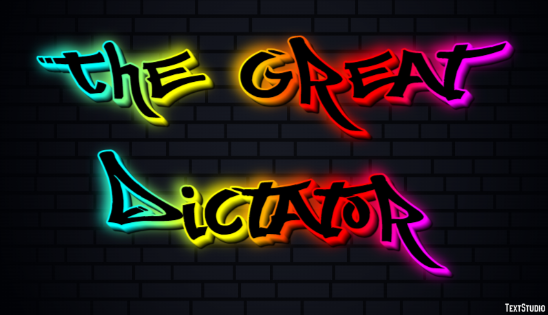 The Great Dictator Texteffekt