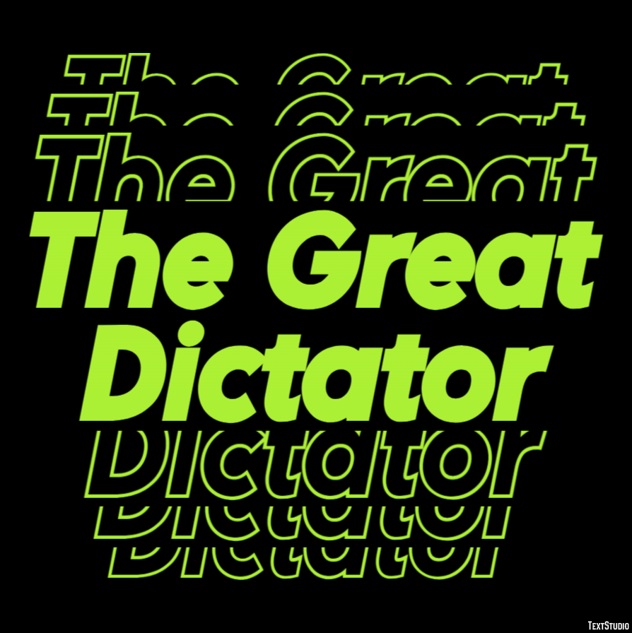 The Great Dictator Text Effect