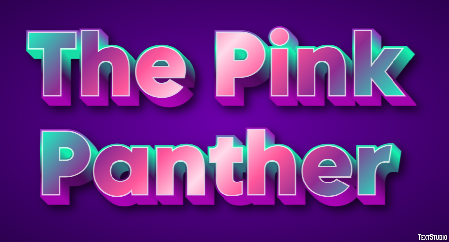 The Pink Panther Effet de Texte