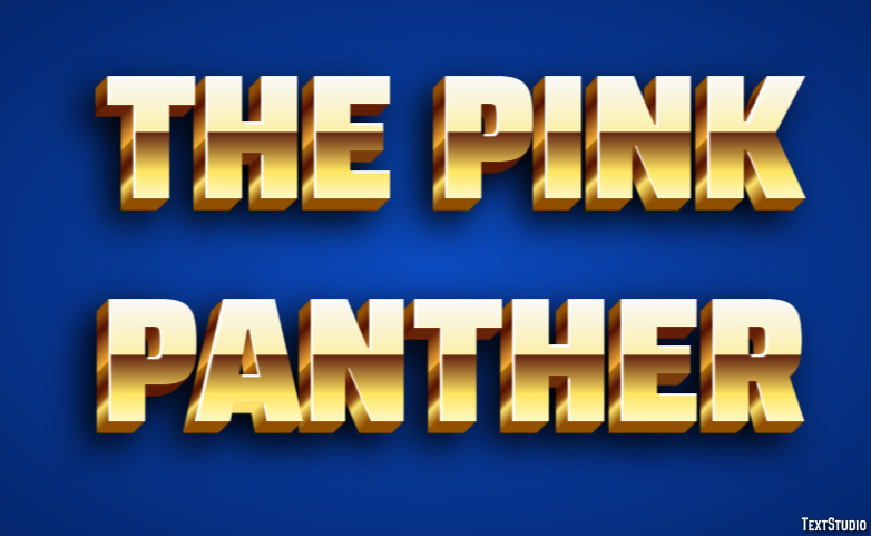 The Pink Panther Text effect