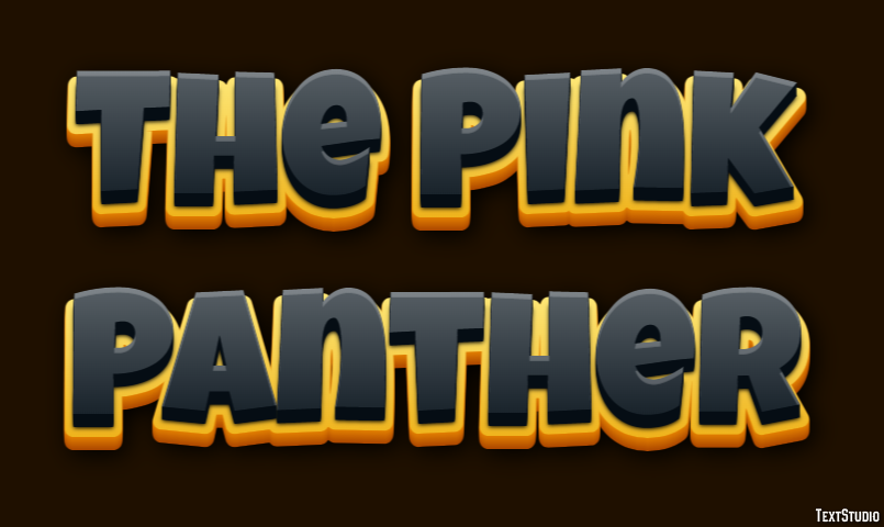 The Pink Panther Text effect
