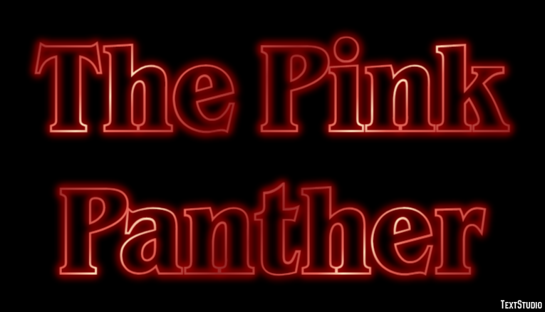 The Pink Panther Effet de Texte
