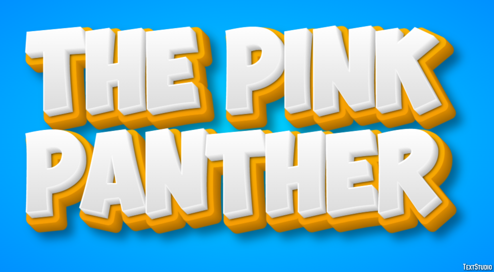 The Pink Panther Эффект текста