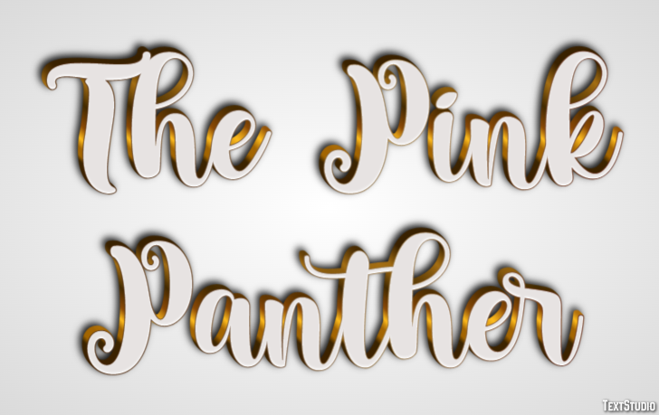 The Pink Panther Text effect