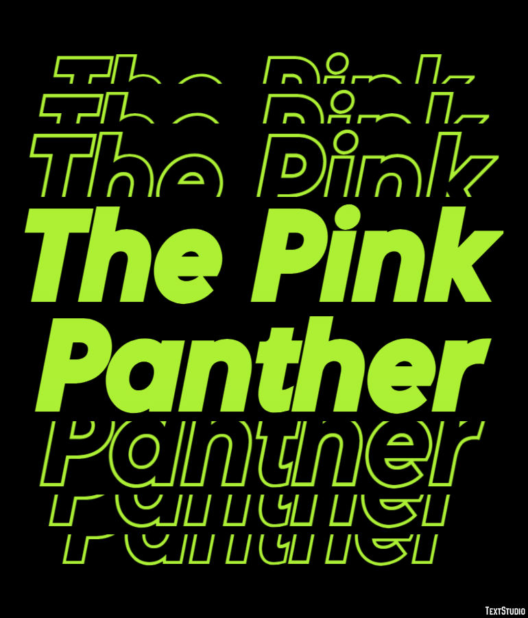 The Pink Panther Эффект текста