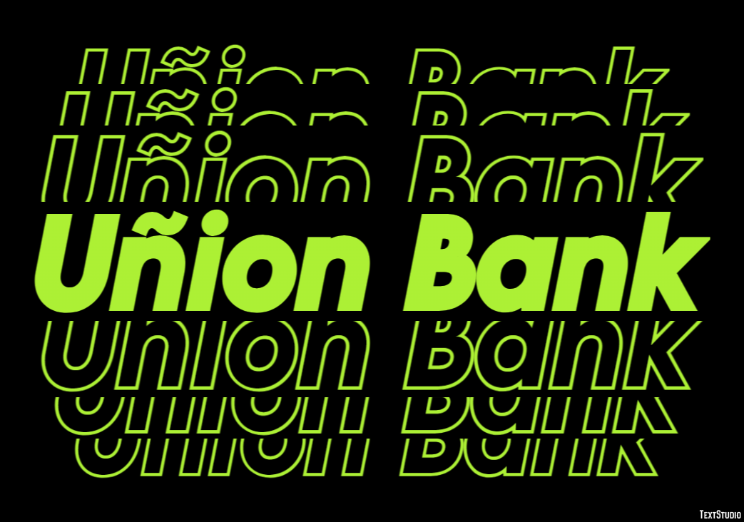 Uñion Bank Efeito de texto