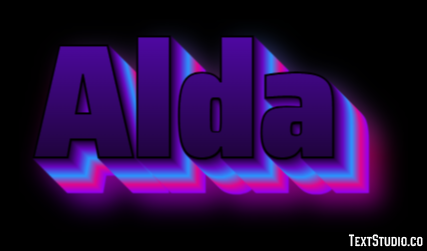 Alda Efeito de texto