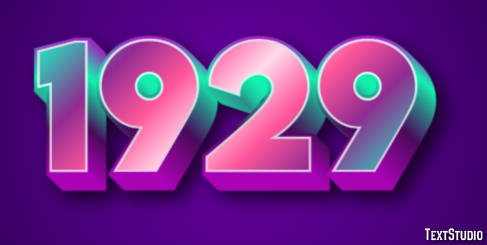 1929 Tekst Effect