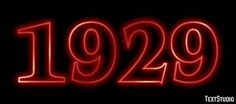 1929 Tekst Effect
