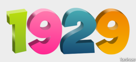 1929 Tekst Effect